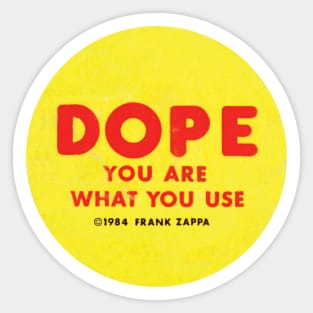 Frank Zappa Dope Sticker